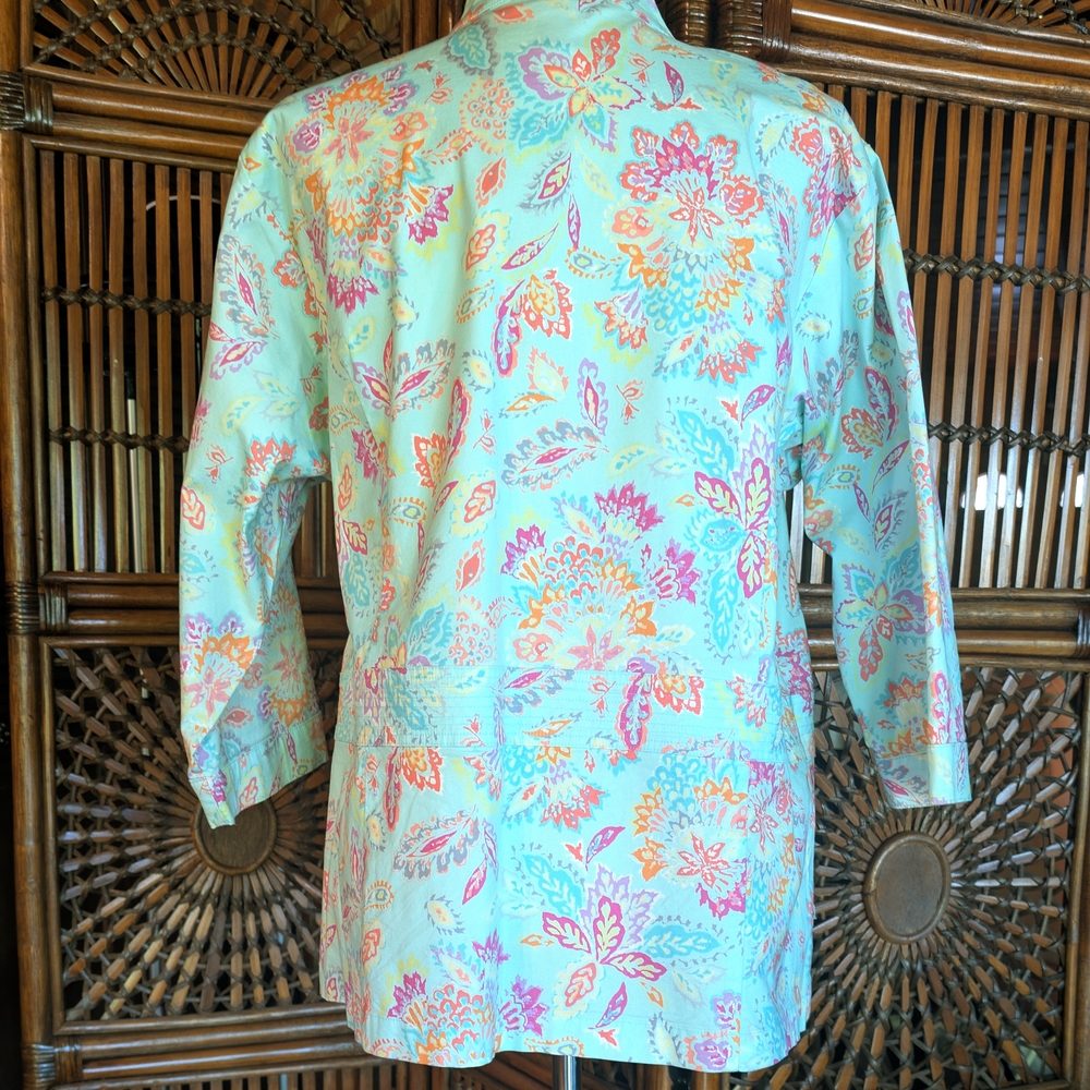 SIGRID OLSEN Sport Blazer - Aqua/Multi BOHO - 1X - NWOT - Picture 8 of 15